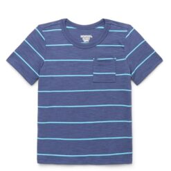 Garanimals Toddler Boy Short Sleeve Stripe Pocket T-Shirt, Sizes 18M-5T -N.Blue