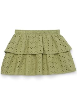 Wonder Nation Girls Cotton Eyelet Skirt - Green, Sizes 4-18 & Plus