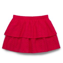 Wonder Nation Girls Cotton Eyelet Skirt - Fuschia Pink, Sizes 4-18 & Plus