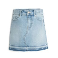 Wonder Nation Girls Destruct Hem Jeans Skirt, Light Blue, Sizes 4-18 & Plus