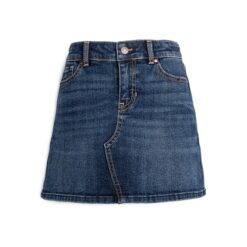 Wonder Nation Girls Hem Jeans Skirt, Dark Blue, Sizes 4-18 & Plus