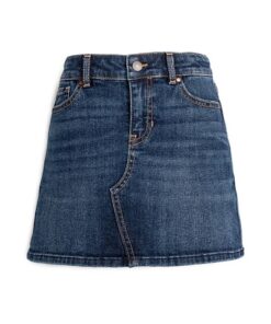 Wonder Nation Girls Hem Jeans Skirt, Dark Blue, Sizes 4-18 & Plus