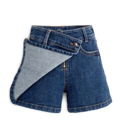 Wonder Nation Girls Jeans Skort, Dark Blue, Sizes 5-18