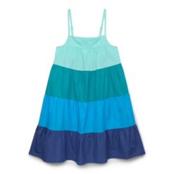 Wonder Nation Girls Tiered Colorblock Dress, Blue - Sizes 4-18 & Plus