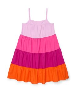 Wonder Nation Girls Tiered Colorblock Dress, Multicolour - Sizes 4-18 & Plus (Copy)
