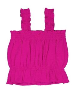 Wonder Nation Girls Textured Knit Tank, Fuchia Pink - Sizes 4-18 & Plus