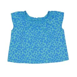 Wonder Nation Girls Elastic Neckline Knit Top - Blue, Sizes 4-18 & Plus
