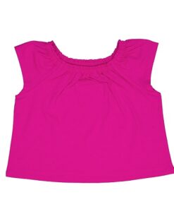 Wonder Nation Girls Elastic Neckline Knit Top - Pink, Sizes 4-18 & Plus