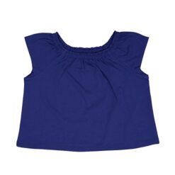 Wonder Nation Girls Elastic Neckline Knit Top - Navy Blue, Sizes 4-18 & Plus