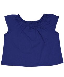 Wonder Nation Girls Elastic Neckline Knit Top - Navy Blue, Sizes 4-18 & Plus