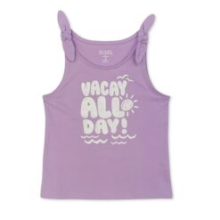 365 Kids by Garanimals Tie Shoulder Tank Top, Lavender - Sizes 4-10