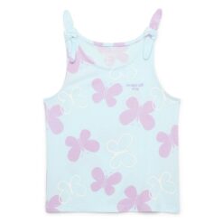 365 Kids by Garanimals Tie Shoulder Tank Top, Purple Butterfly - Sizes 4-10