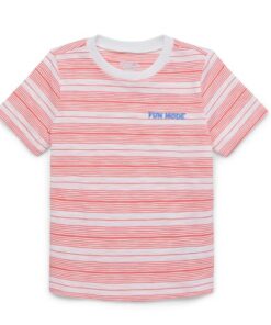 Garanimals Toddler Boy Short Sleeve Striped T-Shirt with Embroidery, Orange - Sizes 18M-5T