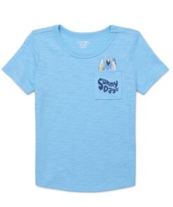 Garanimals Toddler Boys Embroidered Pocket T-Shirt, Blue - Sizes 18M-5T