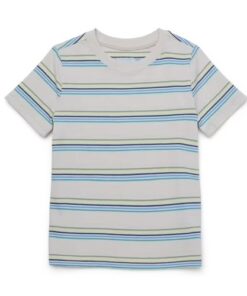 Garanimals Toddler Boy Short Sleeve Striped T-Shirt, Mineral -Sizes 18M - 5T