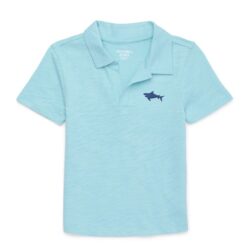 Garanimals Toddler Boy Short Sleeve Slub Jersey Polo, Blue - Sizes 18M-5T