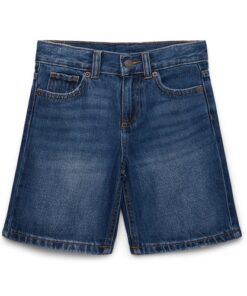 Wonder Nation Tween Girls Wide Leg Jeans Shorts, Dark Blue -Sizes 5-18