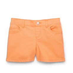Wonder Nation Girls Denim Short, Orange Jeans - Sizes 4-18 & Plus