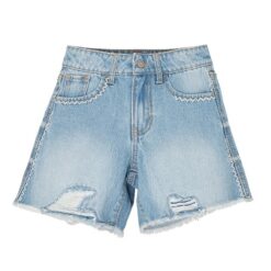 Wonder Nation Girls Denim Shorts, Light Blue Jeans -Size 5-18