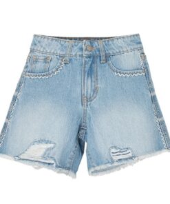 Wonder Nation Girls Denim Shorts, Light Blue Jeans -Size 5-18