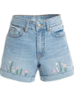 Wonder Nation Girls Fashion Denim Shorts, Blue Roll Up Jeans Sizes 5-18