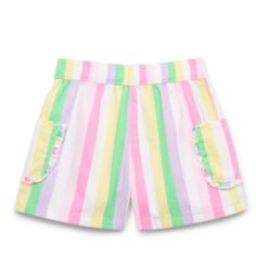 365 Kids by Garanimals Girls Striped Twill Shorts, Sizes 4-10