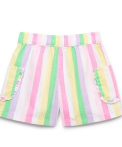 365 Kids by Garanimals Girls Striped Twill Shorts, Sizes 4-10