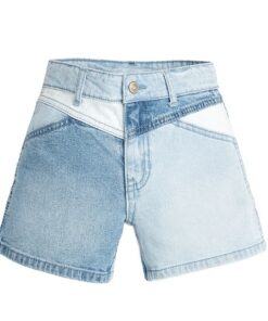 Wonder Nation Girls Fashion Denim Shorts, 2 Tone Jeans Sizes 5-18