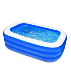MoonSun Inflatable Pools Kiddie Pool, 71" x 47" x 24" Indoor Rectangle Swimming Pool for Kids
