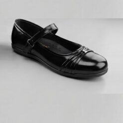 Back To School Girls Mary Jane Shoe - Black Wetlooks