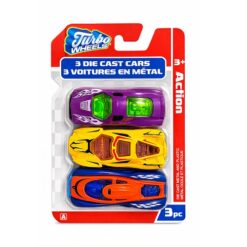 Turbo Wheels Die Cast Cars - 3 -in- 1 Pack - PYO