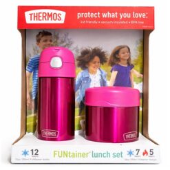 Thermos Pink FUNtainer Bottle and Food Flask Lunch Set