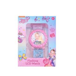 Nickelodeon Jojo Siwa Unisex Child Flashing LCD Watch and Hair Ties Bracelet Set