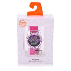Wonder Nation Pink Glitter Butterfly LCD Watch with hanging Butterfly Charm 