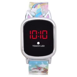 Wonder Nation LED Unisex Child Watch Silicone Strap with Molded Cat Ears Case