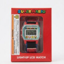 Nintendo Super Mario Bros Kids Digital Wrist LCD Watch With Velcro Wrist Band