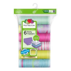 Fruit of the Loom Toddler Girl Potty Trainers Brief Underwear, 6-Pack, Sizes 2T-5T