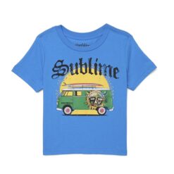 Sublime Summer Van Toddler Crewneck Tee with Short Sleeves, Sizes 12M-5T