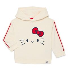 Wonder Nation Hello Kitty Baby Girls Printed Graphic Hooded Sweatshirt
