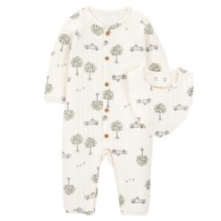 Carter's Child of Mine Baby Boy Jumpsuit Set, 2-Piece, Cream
