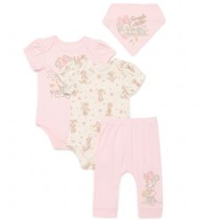 Disney Minnie Mouse Baby Wishes and Dreams Character Baby Layette Newborn Essentials Gift Set, 4-Piece