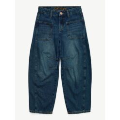 Justice Girl's Barrel Jeans, Sizes 6-18, Slim & Plus - Blue