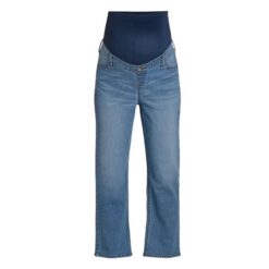 Time & Tru Women's Maternity Straight leg Jeans 27" Inseam - Blue