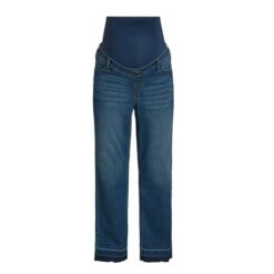 Time & Tru Women's Maternity Straight leg Jeans 27" Loose seam - Blue