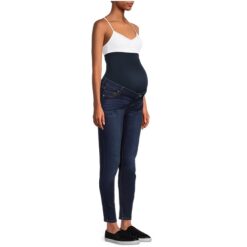 Time & Tru Women's Maternity Skinny Jeans - Dark Blue