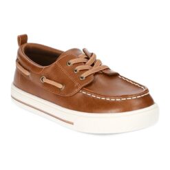 Wonder Nation Little and Big Boys’ Boat Shoes - Brown